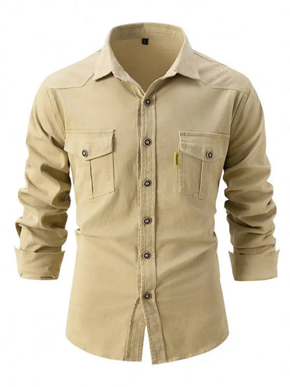 Men's Casual Fashion Business Long Sleeve Shirt - Ladoj