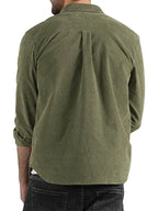 Long-sleeved shirt corduroy lapel button loose casual jacket - Ladoj