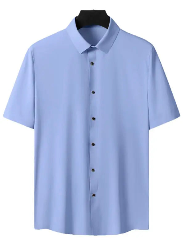 Chemise à manches courtes en soie glacée légère et hautement élastique pour homme  Image secondaire du produit