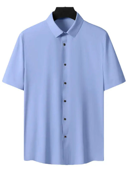 Men's light ice silk high elastic short sleeve shirt - Ladoj