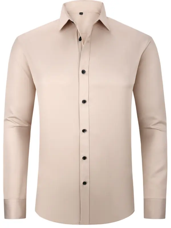 Men's non-iron wrinkle-resistant long-sleeve shirt - Ladoj
