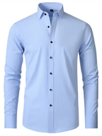 Men's non-iron wrinkle-resistant long-sleeve shirt - Ladoj