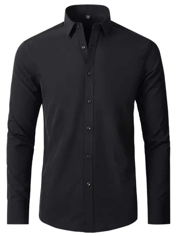Men's non-iron wrinkle-resistant long-sleeve shirt - Ladoj