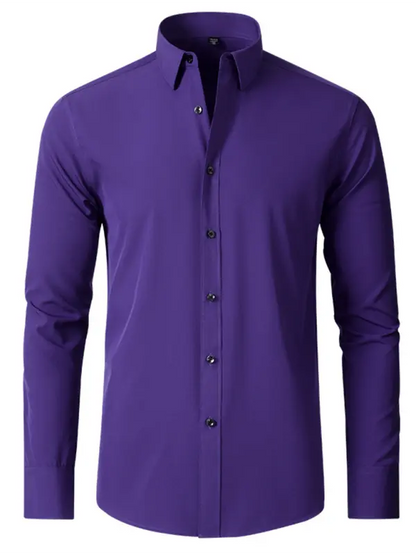Men's non-iron wrinkle-resistant long-sleeve shirt - Ladoj