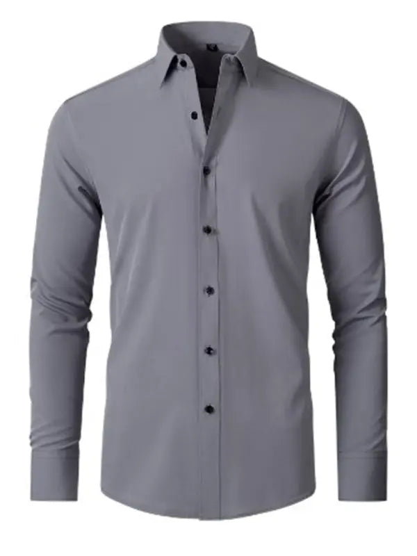 Men's non-iron wrinkle-resistant long-sleeve shirt - Ladoj