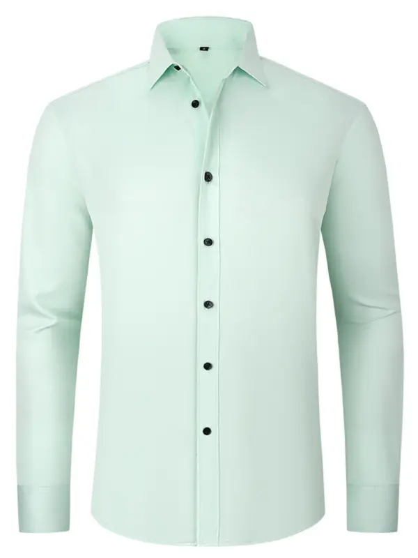 Men's non-iron wrinkle-resistant long-sleeve shirt - Ladoj