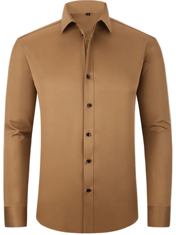 Men's non-iron wrinkle-resistant long-sleeve shirt - Ladoj
