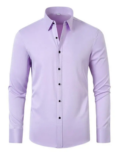 Men's non-iron wrinkle-resistant long-sleeve shirt - Ladoj