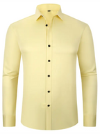 Men's non-iron wrinkle-resistant long-sleeve shirt - Ladoj