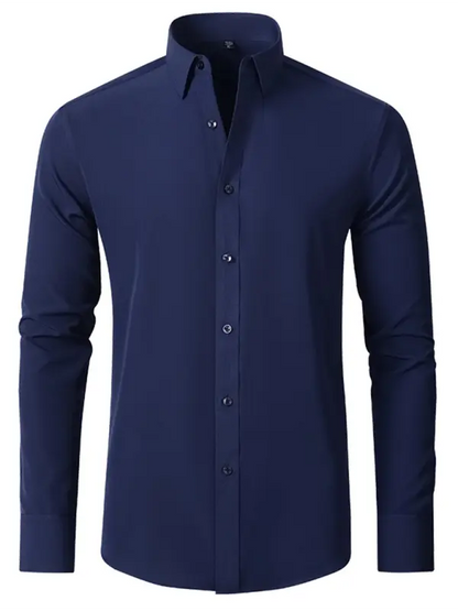 Men's non-iron wrinkle-resistant long-sleeve shirt - Ladoj