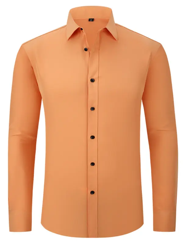 Men's non-iron wrinkle-resistant long-sleeve shirt - Ladoj