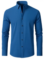 Men's non-iron wrinkle-resistant long-sleeve shirt - Ladoj