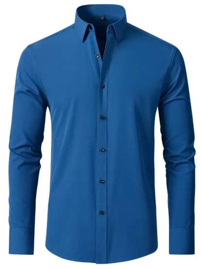 Men's non-iron wrinkle-resistant long-sleeve shirt - Ladoj
