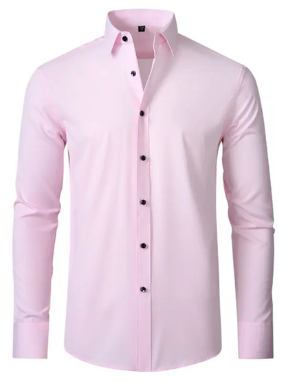 Men's non-iron wrinkle-resistant long-sleeve shirt - Ladoj