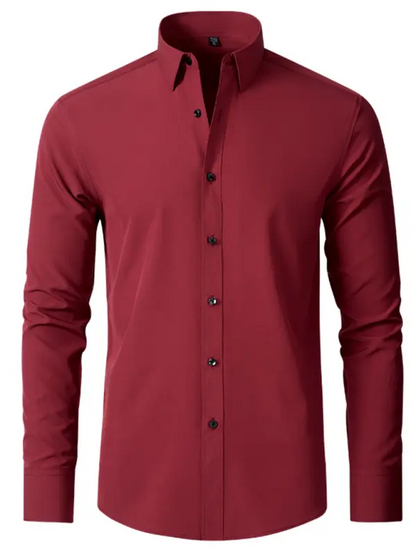 Men's non-iron wrinkle-resistant long-sleeve shirt - Ladoj