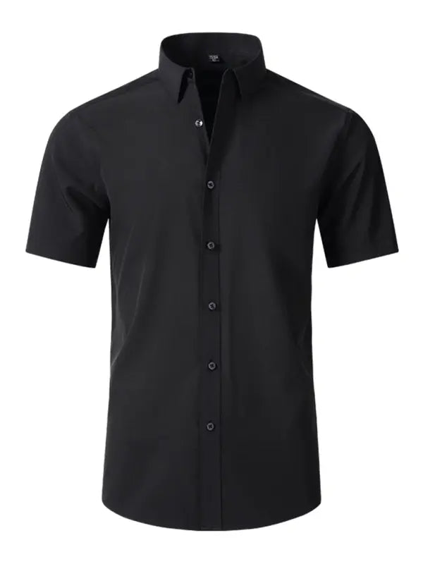 Men's non-iron wrinkle-resistant short-sleeved shirt - Ladoj