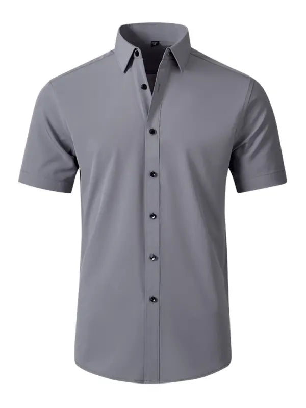 Men's non-iron wrinkle-resistant short-sleeved shirt - Ladoj