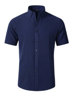 Men's non-iron wrinkle-resistant short-sleeved shirt - Ladoj