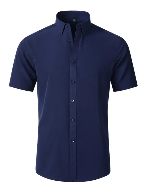 Men's non-iron wrinkle-resistant short-sleeved shirt - Ladoj