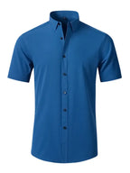 Men's non-iron wrinkle-resistant short-sleeved shirt - Ladoj