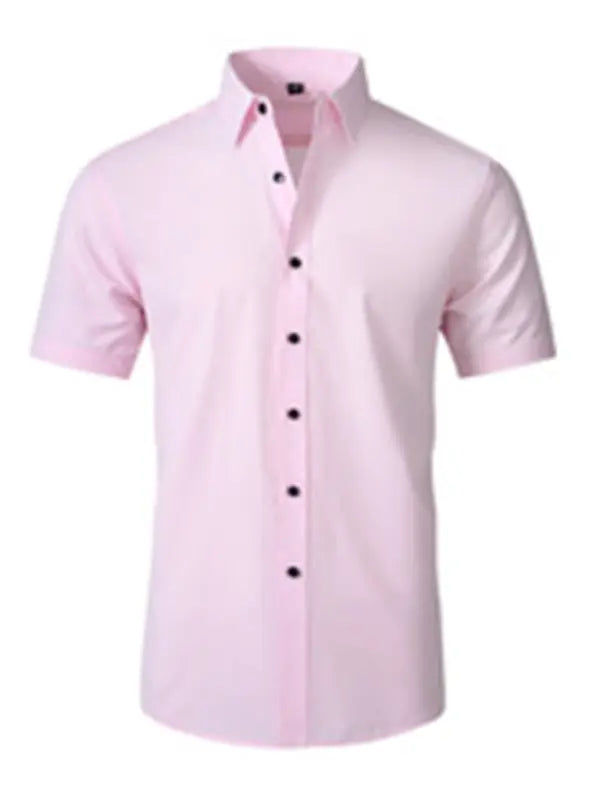 Men's non-iron wrinkle-resistant short-sleeved shirt - Ladoj