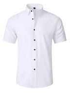 Men's non-iron wrinkle-resistant short-sleeved shirt - Ladoj