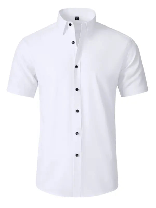 Men's non-iron wrinkle-resistant short-sleeved shirt - Ladoj
