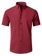 Men's non-iron wrinkle-resistant short-sleeved shirt - Ladoj