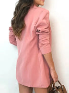 Women's Casual Lapel Blazer Two Piece Set - Ladoj