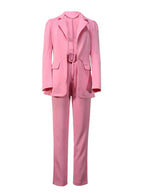 Women's Lapel Collar Blazer and Pants Set - Ladoj