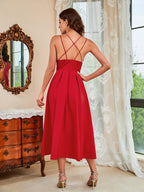 Spring And Summer New Suspenders Swing Dress