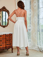 Spring And Summer New Suspenders Swing Dress