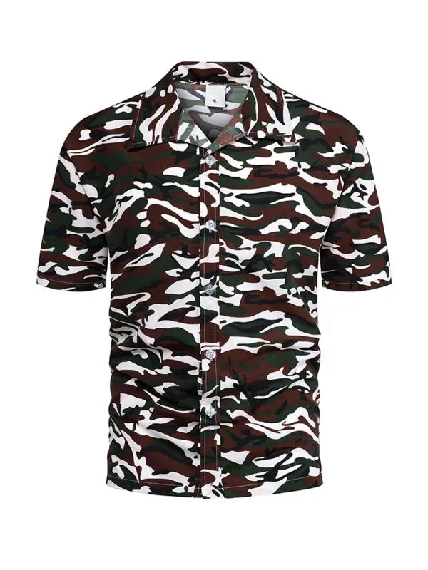 Men's Hawaiian short-sleeved shirt kakaclo
