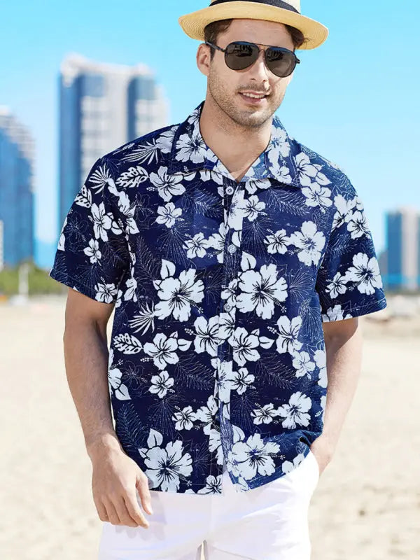 Men's Hawaiian short-sleeved shirt kakaclo