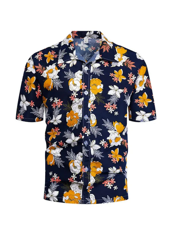 Men's Hawaiian short-sleeved shirt kakaclo