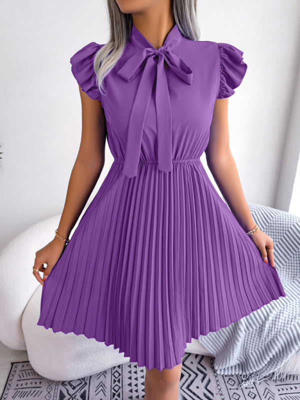 Women's Temperament Lace-up Waist Pleated Skirt Imagen principal del producto