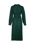 Solid color lapel dress